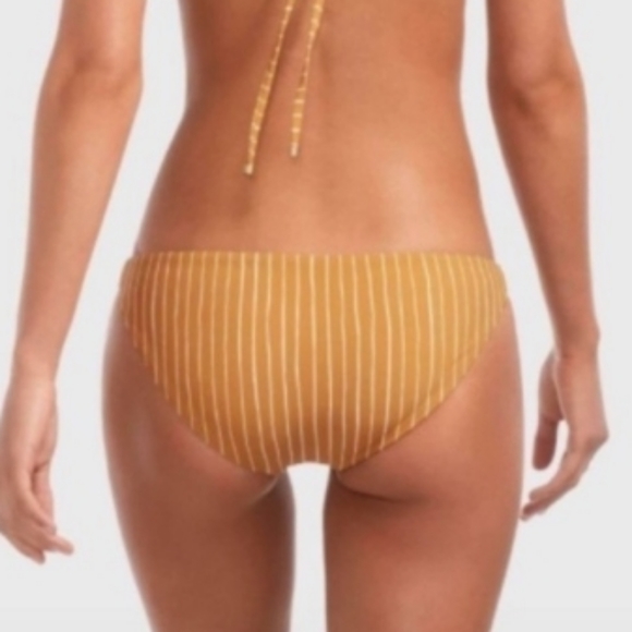 Sold! Vitamin A Neutra Triangle Top and Luciana Bottom Bikini Set Dorada Stripe - Picture 14 of 16